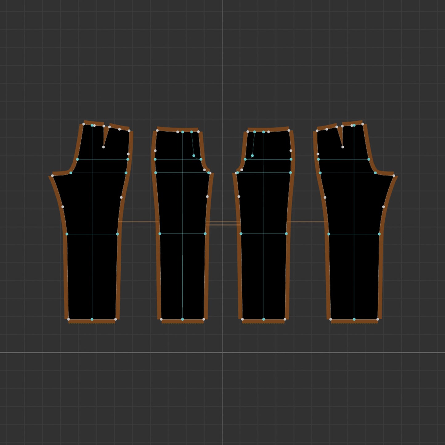 Men's Pants Sloper Size 40 - 3D Garment CLO3D Marvelous Designer ZPAC ZPRJ File Download Digital Virtual Fashion 2D Pattern