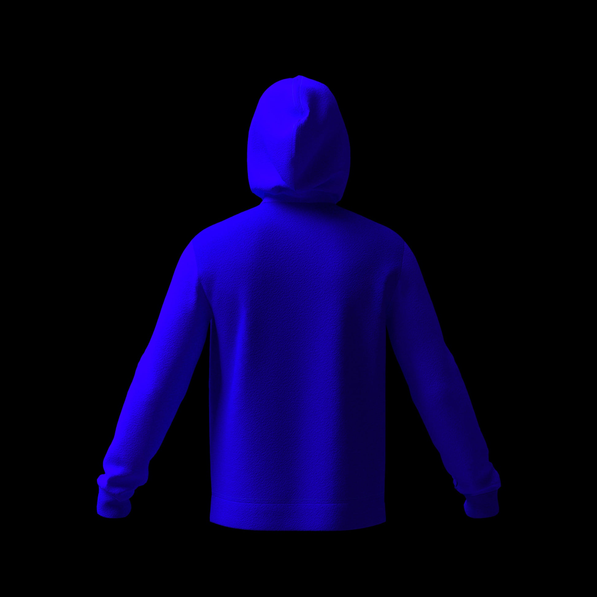 Mens Fleece Hoodie 3D Garment for CLO3D Marvelous Designer ZPAC ZPRJ File Download Digital Virtual Fashion 2D Pattern