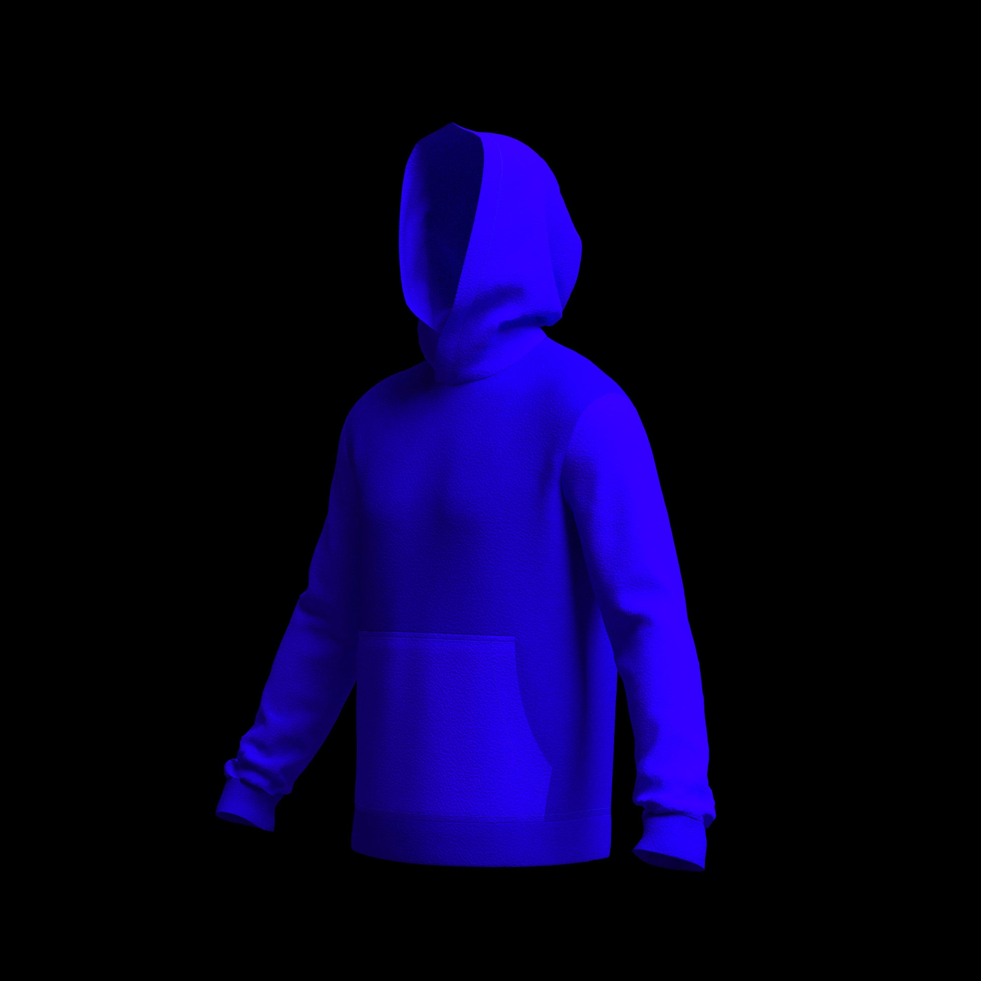 Mens Fleece Hoodie 3D Garment for CLO3D Marvelous Designer ZPAC ZPRJ File Download Digital Virtual Fashion 2D Pattern