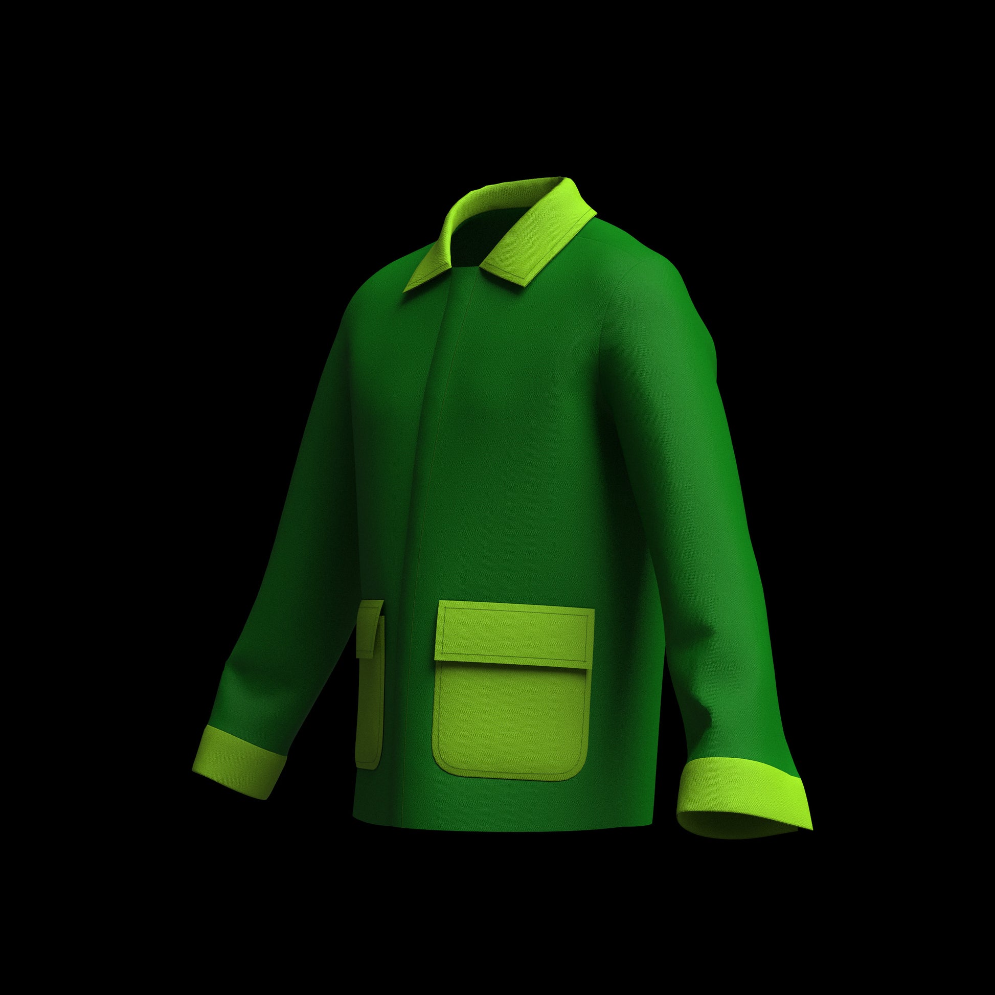 Mens Safari Jacket 3D Garment for CLO3D Marvelous Designer ZPAC ZPRJ File Download Digital Virtual Fashion 2D Pattern