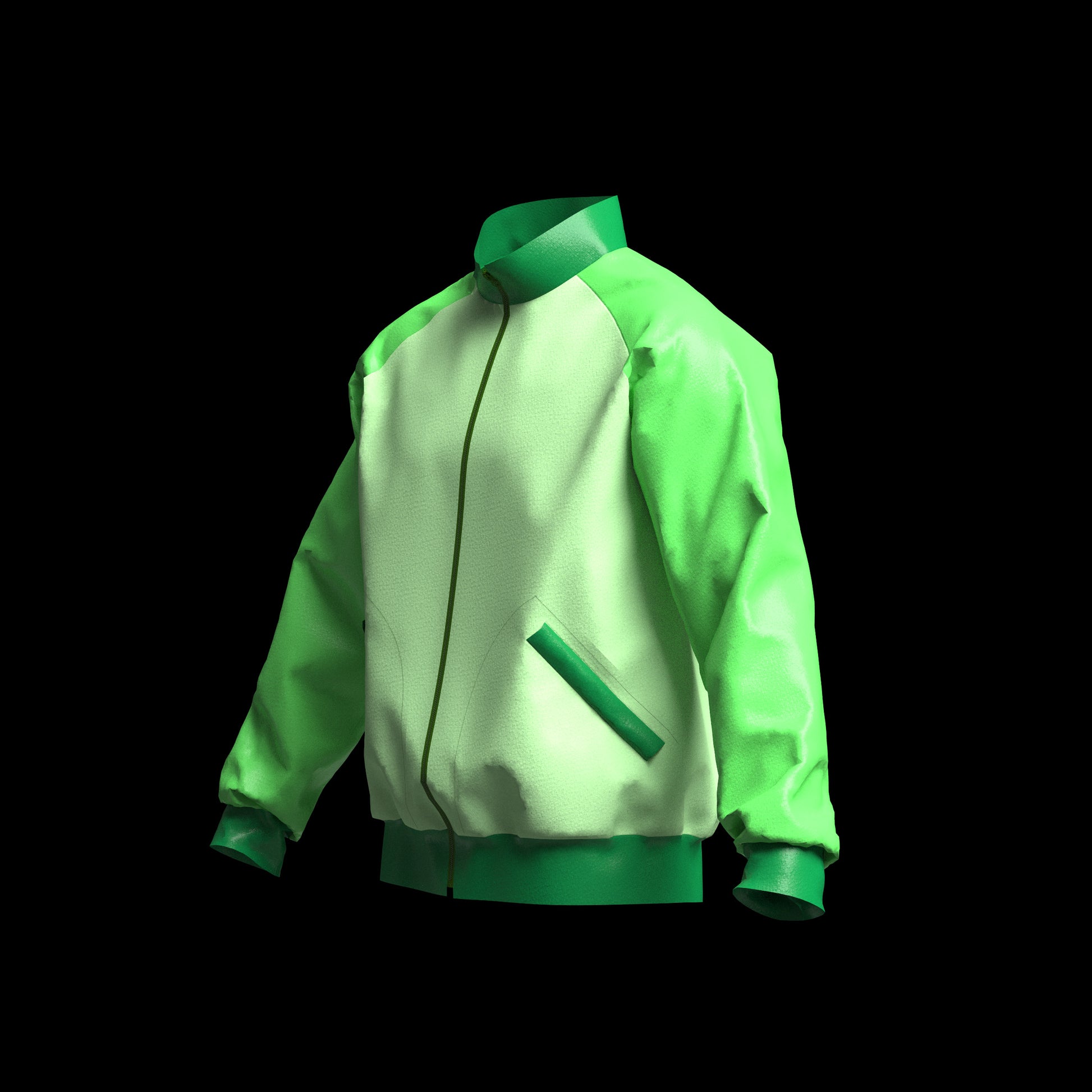 Mens Windbreaker Jacket 3D Garment for CLO3D Marvelous Designer ZPAC ZPRJ File Download Digital Virtual Fashion 2D Pattern