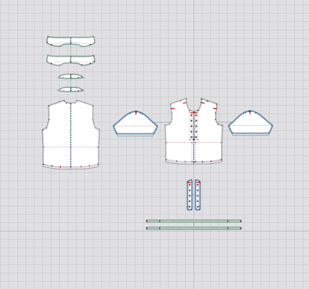 Men's Vintage Lace-Up Shirt 3D Garment Project File for CLO3D