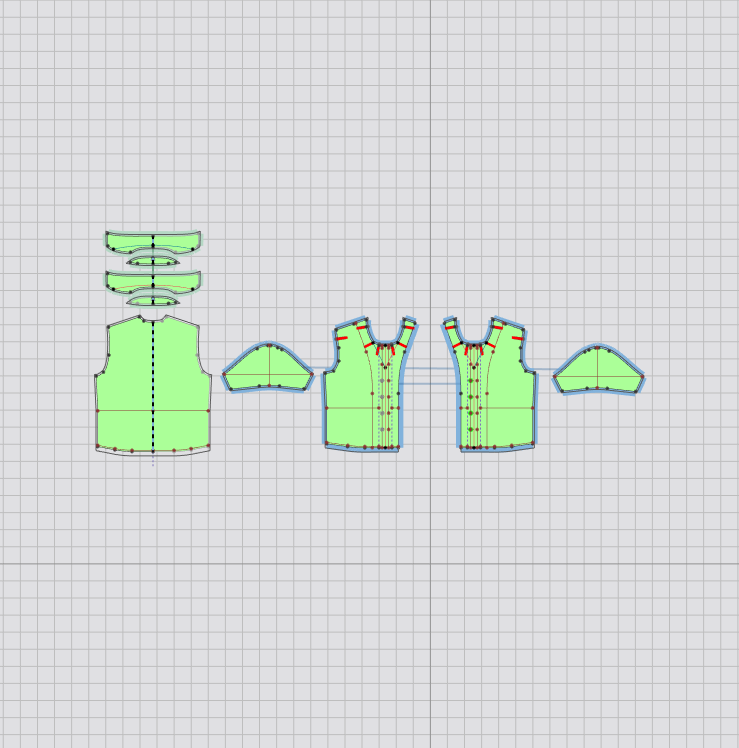 Men's Vintage Vacation Shirt 3D Garment Project File for CLO3D pattern view
