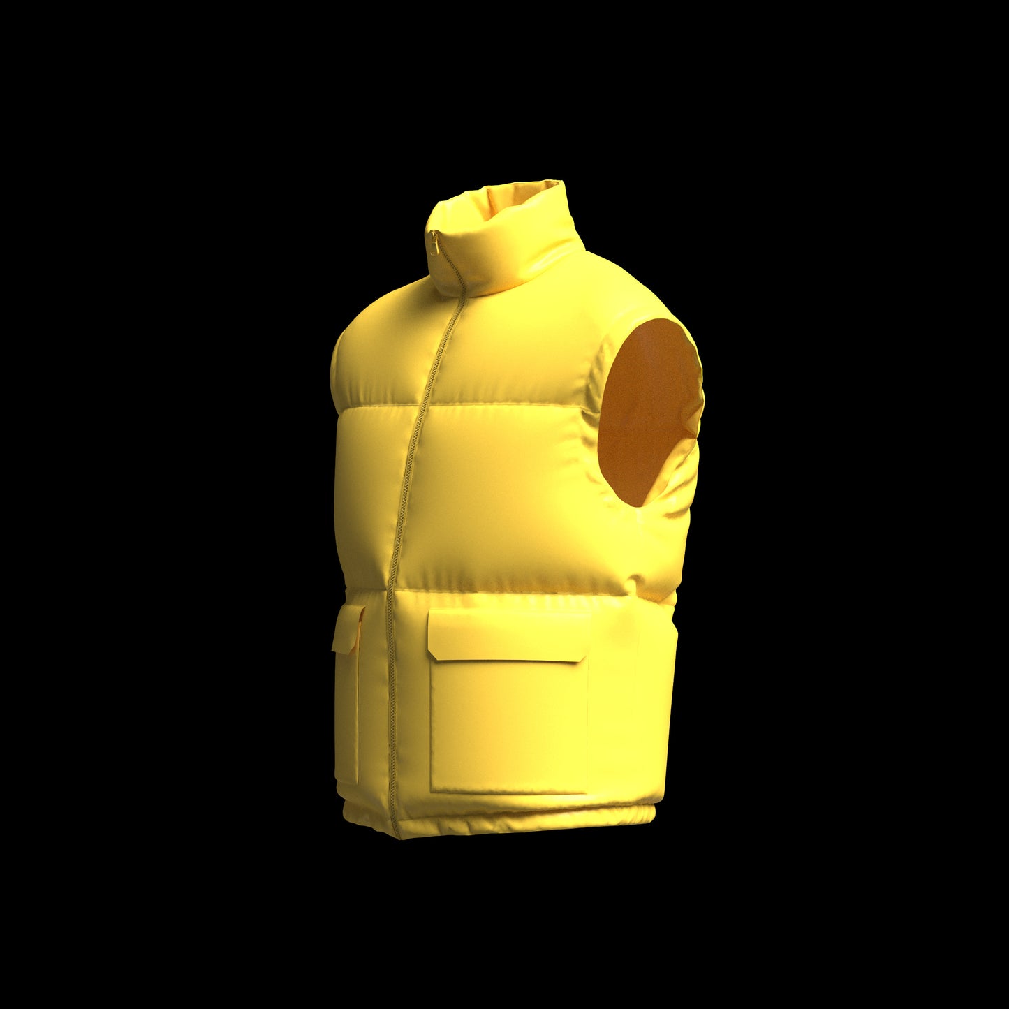 Free 3D Garment for CLO3D Marvelous Designer ZPAC ZPRJ File Download Digital Virtual Fashion 2D Pattern Mens Puffer Vest