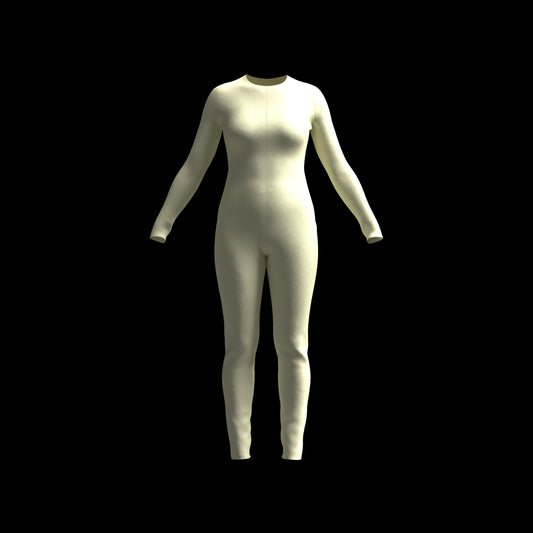 3D Garment Women’s Stretch Bodysuit for CLO3D Marvelous Designer ZPAC ZPRJ File Download Digital Virtual Fashion 2D Pattern