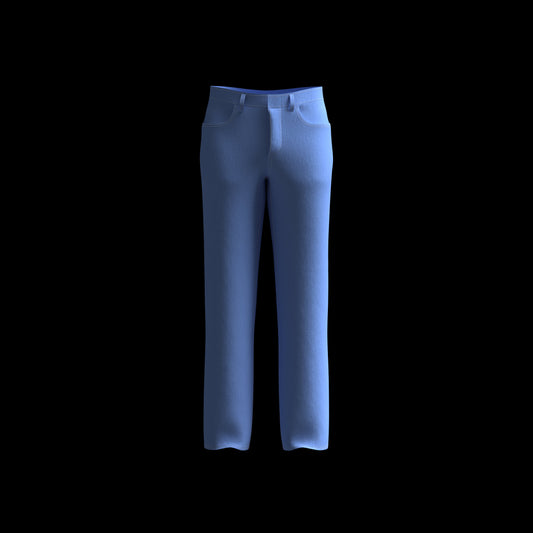 Mens Straight Leg Jeans 3D Garment for CLO3D Marvelous Designer ZPAC ZPRJ File Download Digital Virtual Fashion 2D Pattern