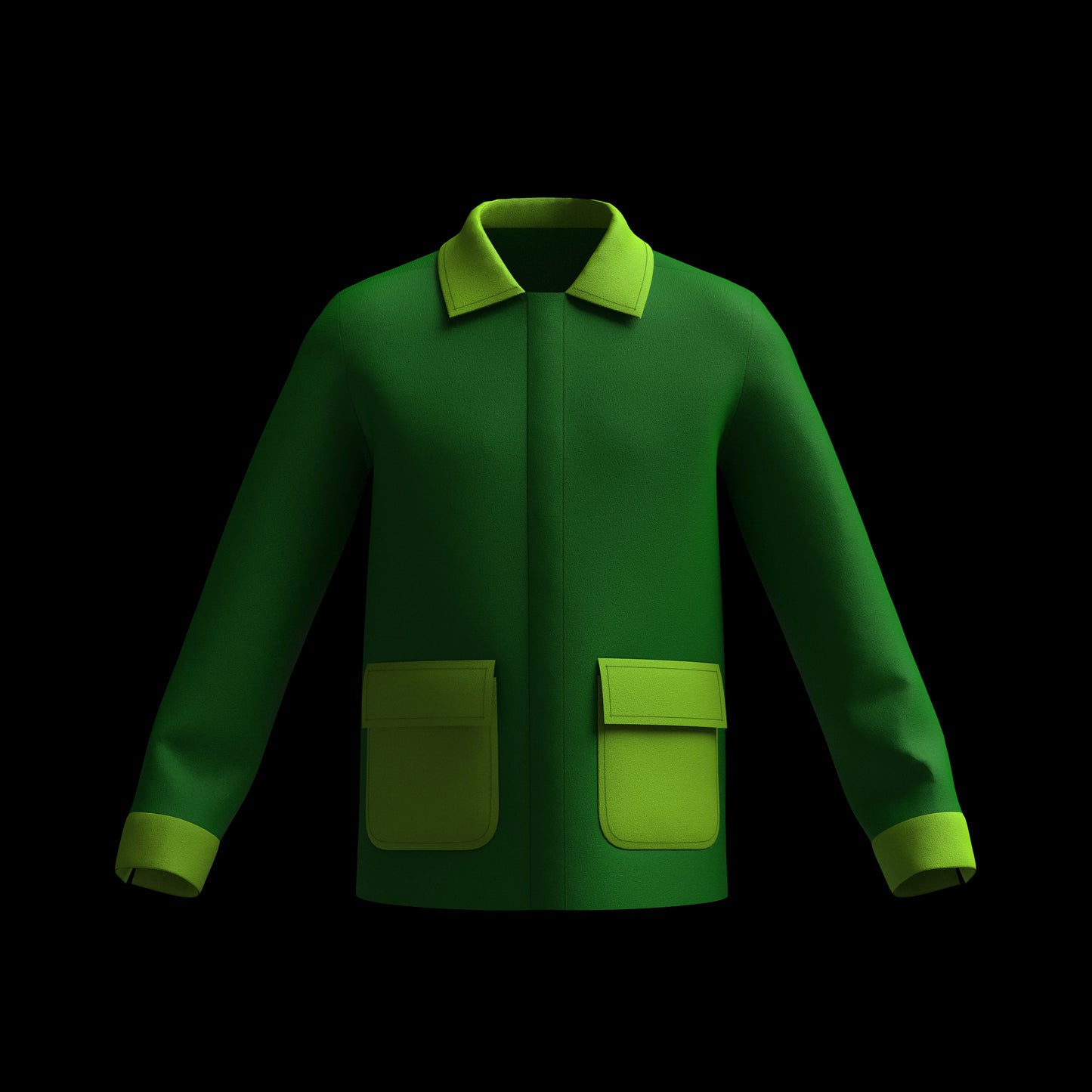 Mens Safari Jacket 3D Garment for CLO3D Marvelous Designer ZPAC ZPRJ File Download Digital Virtual Fashion 2D Pattern