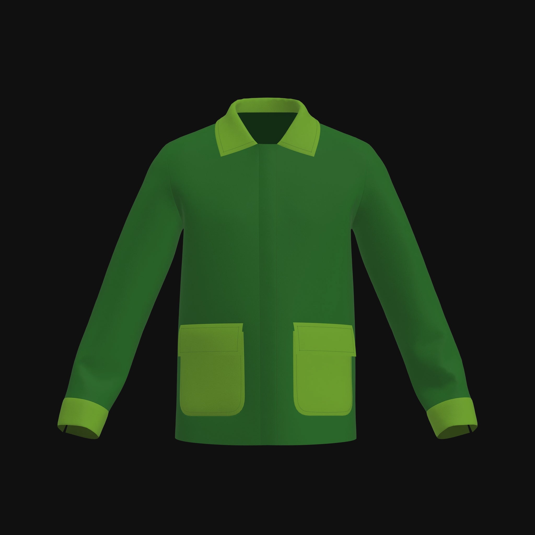 Mens Safari Jacket 3D Garment for CLO3D Marvelous Designer ZPAC ZPRJ File Download Digital Virtual Fashion 2D Pattern